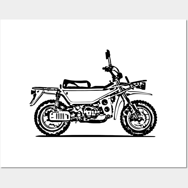 Motra 125 Motorcycle Sketch Art Honda Posters and Art Prints TeePublic
